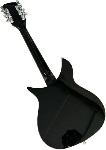 Black 12-String Semi-Hollow Electric Guitar - 325 Style - Gold Pickguard in Saudi Arabia