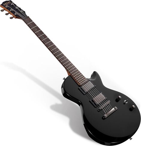 طقم جيتار كهربائي AKLOT 24-Fret، قطع فردي 40 بوصة (نمط LP)، التقاطات هامبوكر قابلة للتشغيل الحديث، أوتاد ضبط 18:1، مع حقيبة أزعج ملحقات الجيتار، كابل، حزام، اختيارات، سلاسل، موالف، كتاب in Saudi Arabia