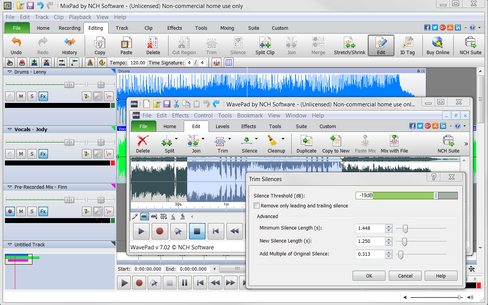 برنامج MixPad المجاني للتسجيل متعدد المسارات وبرنامج خلط الموسيقى [تنزيل] in Kuwait