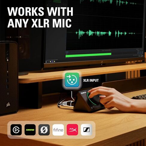 Elgato Wave XLR MK.2 – USB Audio Interface and DSP Mixer for XLR Microphones, 80dB Gain, Onboard Effects, LED Feedback, Touch Mute, Works with Stream Deck, PC & Mac in Kuwait