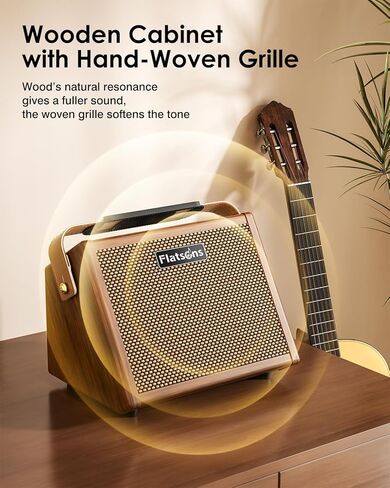 مضخم جيتار صوتي Crush20، مضخم صوت للجيتار/الميكروفون بقدرة 20 وات مع تردد، ثنائي النطاق EQ، عمر بطارية 8 ساعات قابلة لإعادة الشحن، مكبر صوت محمول لاسلكي متقدم ثنائي الشريحة لميكروفون/جيتار صوتي 6.35 مم in Kuwait