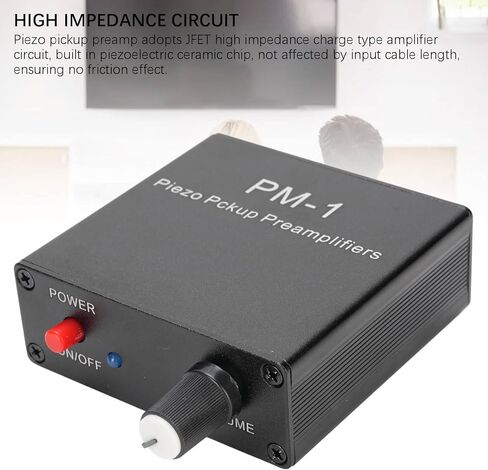 Tangxi Piezo Pickup Preamplifier, High Impedance & Low Noise, PM1 Headphone Amplifier Preamp for Guitar, Violin, Ukulele, with Rechargeable Battery in Kuwait