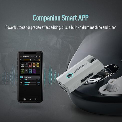 SONICAKE Guitar Headphone Amp - 50 Factory Presets, 9 Effect Modules, App Control, USB Audio Recording, Rechargeable Portable Electric Guitar Amplifier for Home Practice & Performance, Amphonix 2 in Kuwait