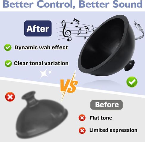 Trumpet Plunger Mute Replacement for Mutec MHT160, Rubber Wah-Wah Plunger Mute for Bb & C Trumpet and Trombone, Classic Jazz Sound, Lightweight Durable Design in Kuwait