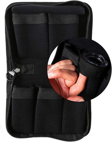CURTIS Mega Tuba Mouthpiece Pouch - Coated Nylon with Zipper, 5 Piece (Beige) in Saudi Arabia