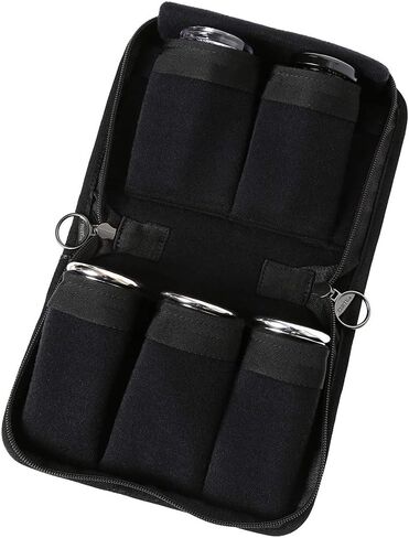 CURTIS Mega Tuba Mouthpiece Pouch - Coated Nylon with Zipper, 5 Piece (Beige) in Saudi Arabia