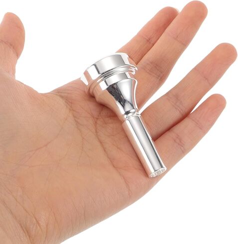 Milisten Silver-plated Brass Cornet Mouthpiece for Cornet, Short Model 4b Size, Metal Student Instrument Accessory Suitable for Beginner and Labor-saving Use in Kuwait