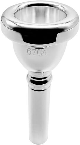 قطعة فم توبا مطلية بالفضة 120S من Missmore - قطعة فم ثقيلة الوزن بدرجة احترافية للحفلات الموسيقية وفرقة المسيرة - عرض وراحة معززة (يناسب معظم أنواع التوباس) in Kuwait