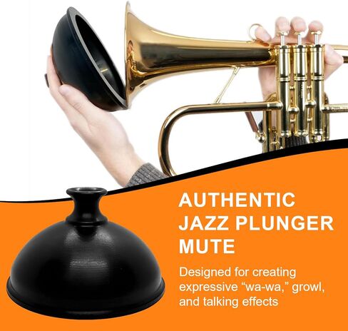 Trumpet Plunger Mute Replacement for Mutec MHT160 Rubber Plunger Mute Trumpet, Trombone Plunger Mute Classic Jazz Wah-Wah Sound - Durable and Lightweight in Kuwait