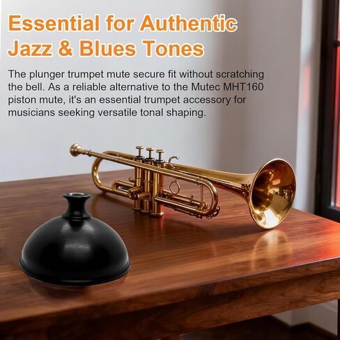 Trumpet Plunger Mute Replacement for Mutec MHT160 Rubber Plunger Mute Trumpet, Trombone Plunger Mute Classic Jazz Wah-Wah Sound - Durable and Lightweight in Kuwait