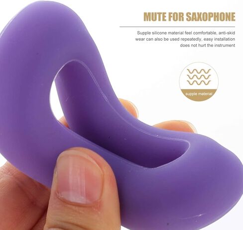 Vaguelly Silicone Saxophone Silencer Ring Saxophone Mute Dampener for Alto Tenor Saxophone Accessory in Kuwait