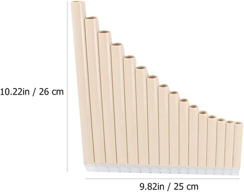 Vaguelly Portable 18-Pipe Pan Flute in C Key Professional Panpipe Musical Instrument for Beginners School & Folk Music Performance in Kuwait