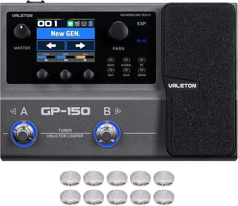 Valeton GP-150 Multi-Effects Guitar Processor with HD Modeling, 200+ Effects, Built-In Battery, IR & NAM Support, Expression Pedal, USB Audio Interface in Kuwait