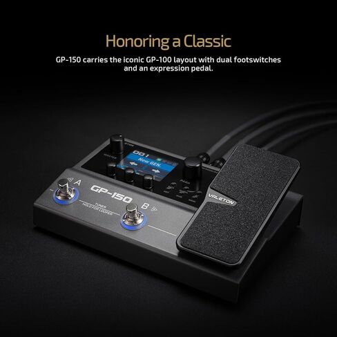 Valeton GP-150 Multi-Effects Guitar Processor with HD Modeling, 200+ Effects, Built-In Battery, IR & NAM Support, Expression Pedal, USB Audio Interface in Kuwait