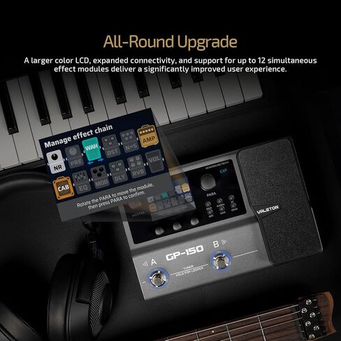Valeton GP-150 Multi-Effects Guitar Processor with HD Modeling, 200+ Effects, Built-In Battery, IR & NAM Support, Expression Pedal, USB Audio Interface in Kuwait