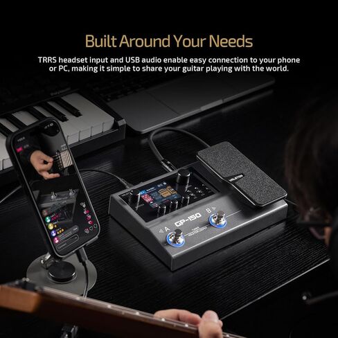 Valeton GP-150 Multi-Effects Guitar Processor with HD Modeling, 200+ Effects, Built-In Battery, IR & NAM Support, Expression Pedal, USB Audio Interface in Kuwait