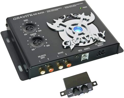 Genuine New Gravity GR-BASS Car Audio Digital Bass Processor, Bass Maximizer & Sound Restoration w/ Bass Knob Lighted bass restoration display - Output level: 13.5v in Kuwait