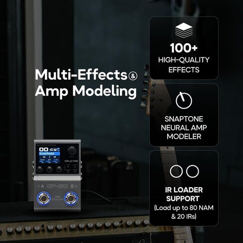 Valeton GP-50 SnapTone Multi-Effects Processor Pedal, IR Loader & Neural Amp Modeler, USB Audio Interface, Drum Machine & Looper, Bluetooth, 100+ FX, 100 Patches in Kuwait