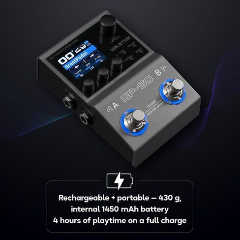 Valeton GP-50 SnapTone Multi-Effects Processor Pedal, IR Loader & Neural Amp Modeler, USB Audio Interface, Drum Machine & Looper, Bluetooth, 100+ FX, 100 Patches in Kuwait