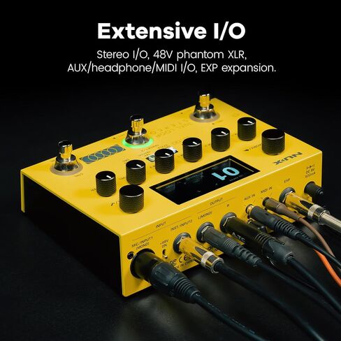 NUX DUAL LOOP STEREO Looper Pedal, Dual-Track Looper, Guitar Pedal for Electric Guitar, 4 Effects, 42 Rhythm Presets with 672 Rhythm Variations, 26 Hours Recording Time, 99 Phrase Memories in Saudi Arabia