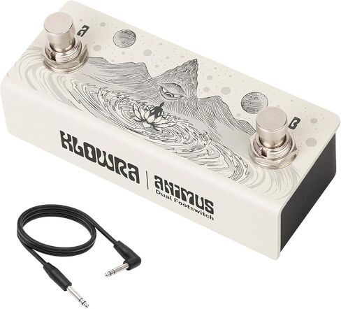 Anima Dual Footswitch Pedal - Dual Momentary TRS Footswitch Controller for Guitar Pedals, Passive Design, Includes TRS Cable, Compact Pedalboard Switch (Anima Khaki) in Kuwait