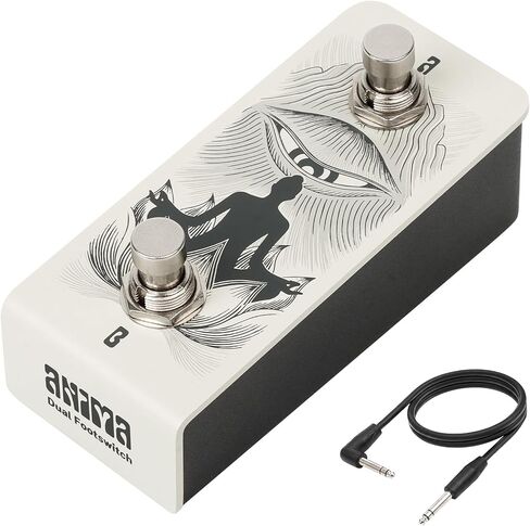 Anima Dual Footswitch Pedal - Dual Momentary TRS Footswitch Controller for Guitar Pedals, Passive Design, Includes TRS Cable, Compact Pedalboard Switch (Anima Khaki) in Saudi Arabia