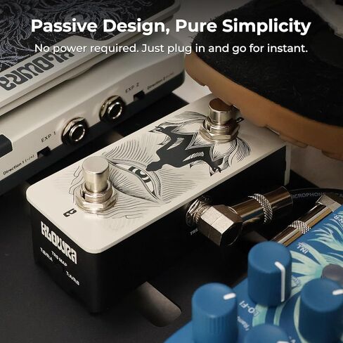 Anima Dual Footswitch Pedal - Dual Momentary TRS Footswitch Controller for Guitar Pedals, Passive Design, Includes TRS Cable, Compact Pedalboard Switch (Anima Khaki) in Saudi Arabia