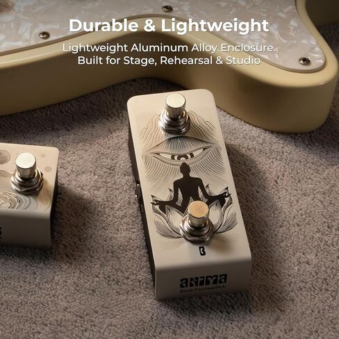 Anima Dual Footswitch Pedal - Dual Momentary TRS Footswitch Controller for Guitar Pedals, Passive Design, Includes TRS Cable, Compact Pedalboard Switch (Anima Khaki) in Saudi Arabia