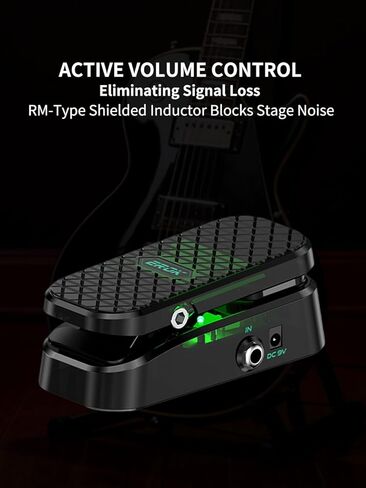 EROK MP-6 2-in-1 Wah & Volume Pedal for Electric Guitar, Custom RM-Type Shielded Inductor, Pure Analog Tone, Active Volume, 23° Stroke（Power Adapter Not Included） in Kuwait