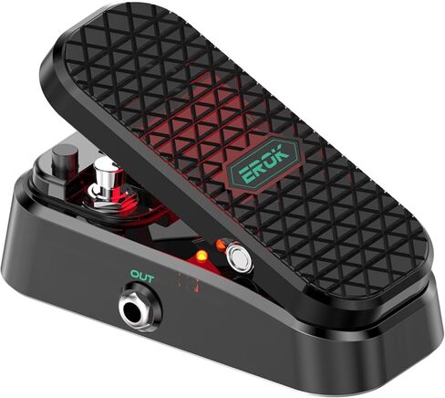EROK MP-6 2-in-1 Wah & Volume Pedal for Electric Guitar, Custom RM-Type Shielded Inductor, Pure Analog Tone, Active Volume, 23° Stroke（Power Adapter Not Included） in Kuwait