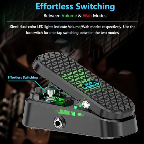 2 in 1 Wah Volume Guitar Effect Pedal, Dual Universal Expression Pedal for Keyboards, MIDI Keyboards/Controllers and Supported Guitar Effects Pedals, RM-Type Shielded Inductor for Superior Wah in Kuwait