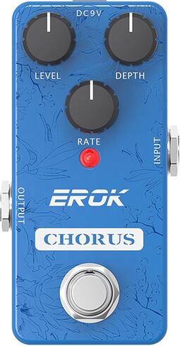 EROK Analog Chorus Pedal - Classic Warm Chorus Effect for Electric Guitar & Bass, True Bypass, Mini Size, Ideal for Jazz Style Music in Kuwait