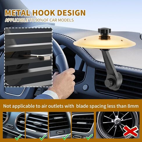 2 PCS Car Cymbal Air Vent, Car Crash Cymbal, Clip-On Mini Drum Crash Cymbal, Car Symbol Drum for Drumer Music Lovers, Suitable for All Types Of Vehicles (Gold) in Kuwait