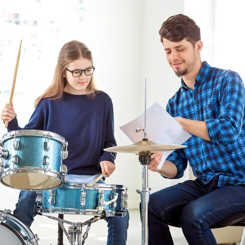 Veemoon 8 بوصات Crash Cymbal، مجموعة طبول نحاسية Crash Cymbal Ride Drum Hi Hat s ملحقات قرع الأدوات الذهبية للمبتدئين في الإيقاع in Saudi Arabia