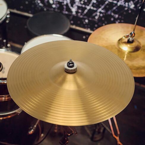 Veemoon 8 بوصات Crash Cymbal، مجموعة طبول نحاسية Crash Cymbal Ride Drum Hi Hat s ملحقات قرع الأدوات الذهبية للمبتدئين في الإيقاع in Saudi Arabia