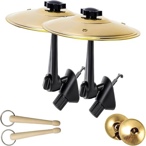 2 Pack Car Cymbal Air Vent, Car Drum Cymbal Air Vent Set with Mini Drum Stick, Musical Instruments Crash-Ride for Most Vehicles, Golden Belly Dance Finger Cymbals for Music Lovers Valentine's in Saudi Arabia