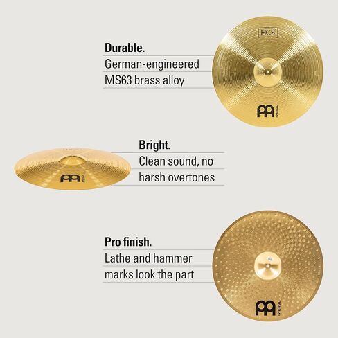HCS 22" Ride Cymbal لمجموعة الطبول - صنع في ألمانيا - نحاس متوسط ​​تقليدي، ضمان لمدة عامين in Saudi Arabia