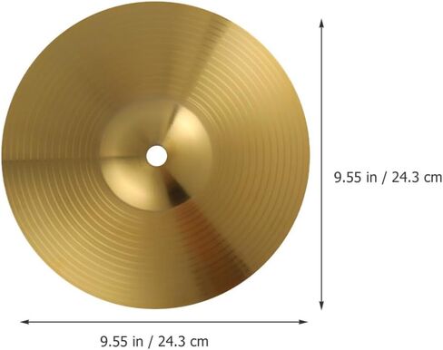 Milisten 2Pcs Drum Set Cymbals 9.84 Inch Crash Ride Jazz Drum Cymbal Brass Percussion Instrument Accessories for Practice and Replacement in Saudi Arabia