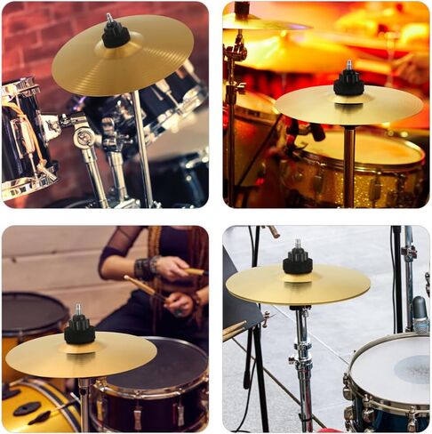 Milisten 2Pcs Drum Set Cymbals 9.84 Inch Crash Ride Jazz Drum Cymbal Brass Percussion Instrument Accessories for Practice and Replacement in Saudi Arabia