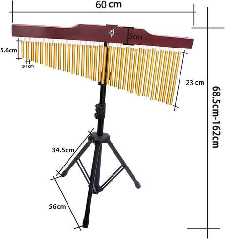 36 Bar Windchime Detachable Barchime and Tripod Stand Musical Percussion Instrument in Saudi Arabia