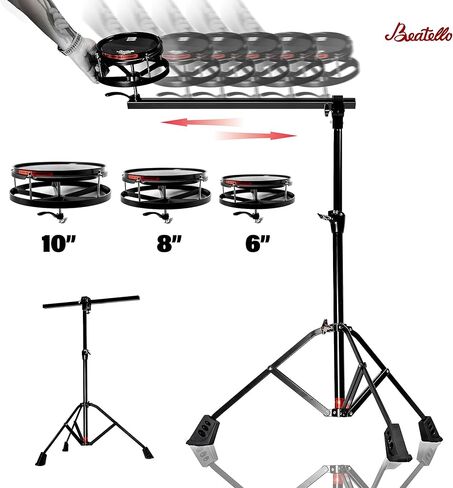 مجموعة طبول روتو توم، ضبط سريع وسهل بدون أدوات، درجة صوت متغيرة، نغمات متنوعة، تركيب سريع، ثلاثة طبول على حامل مخصص، ارتفاع قابل للتعديل. مع حامل 6 بوصات 8 بوصات 10 بوصات in Kuwait