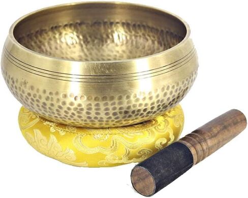 20cm Large Tibetan Singing Bowl Set, Handmade Nepal Meditation Yoga Bowl – Deep Sound Therapy for Chakra Balancing, Stress Relief, Mindfulness Gift in Saudi Arabia