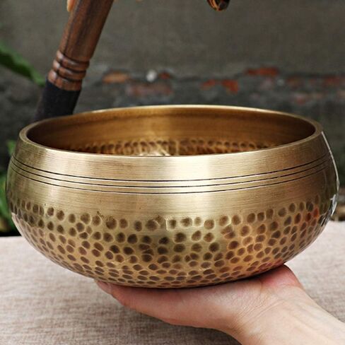 20cm Large Tibetan Singing Bowl Set, Handmade Nepal Meditation Yoga Bowl – Deep Sound Therapy for Chakra Balancing, Stress Relief, Mindfulness Gift in Saudi Arabia