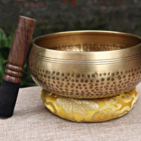 20cm Large Tibetan Singing Bowl Set, Handmade Nepal Meditation Yoga Bowl – Deep Sound Therapy for Chakra Balancing, Stress Relief, Mindfulness Gift in Saudi Arabia