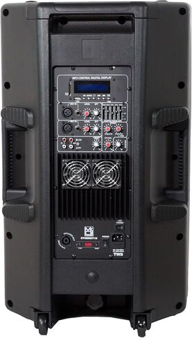 Mr. Dj USA SYNERGY15 Pro Audio داخلي خارجي DJ بلوتوث 4500 وات، مكبر صوت 15 بوصة، عربة قابلة للدوران، مشغل وسائط، موالف راديو FM، USB، بطاقة SD in Saudi Arabia
