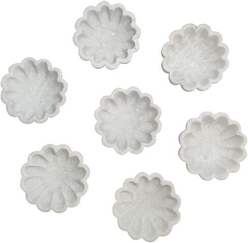 Christmas Gift Marble Scallop Bowl Marble Ruffle Bowl Stone Bowl Decorative Bowl Decorative Trays Marble Fruit Bowl Christmas Gift Bowl 3 in (Set of 2 pieces) in Kuwait