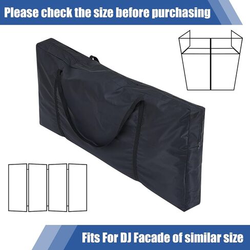 حقيبة حمل واجهة DJ 1680d من قماش أكسفورد DJ Booth لوحة واجهة حمل حقيبة سوداء حقيبة المعدات المحمولة استبدال معزز (50 × 29.5 × 5.7 بوصة) in Kuwait
