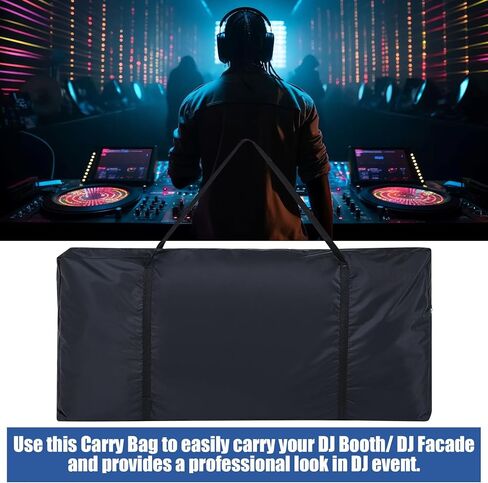 حقيبة حمل واجهة DJ 1680d من قماش أكسفورد DJ Booth لوحة واجهة حمل حقيبة سوداء حقيبة المعدات المحمولة استبدال معزز (50 × 29.5 × 5.7 بوصة) in Kuwait