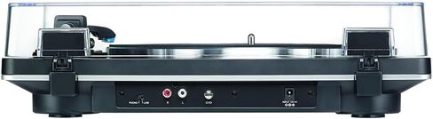 Audio-Technica AT-LP70XBT-BS قرص دوار لاسلكي أوتوماتيكي بالكامل يعمل بالحزام، حزمة سوداء/فضية مع حل العناية بالسجلات، مجموعة تنظيف معدات ديكو، ستروبوسكوب ومثبت التسجيل in Saudi Arabia