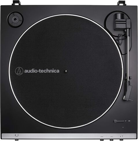 Audio-Technica AT-LP60X-GM قرص دوار أوتوماتيكي بالكامل بحزام 33-1/3 و45 دورة في الدقيقة - حزمة معدنية/أسود مع حزمة حماية ممتدة لمدة عامين + حزمة العناية بالفينيل: ستروبوسكوب، مثبت + محلول رعاية in Saudi Arabia